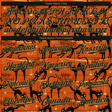 Load image into Gallery viewer, Custom 3D Pattern Happy Halloween Black Cats Spiders Authentic Baseball Jersey