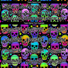 Load image into Gallery viewer, Custom 3D Pattern Bright Multicolored Halloween Skulls Authentic Baseball Jersey