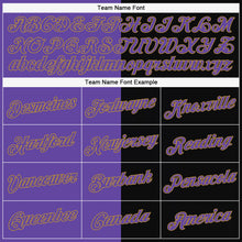 Load image into Gallery viewer, Custom Stitched Black Purple-Old Gold 3D Pattern Scary Faces Of Halloween Pumpkin Sports Pullover Sweatshirt Salute To Service Hoodie