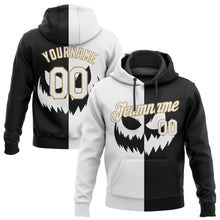 Загрузить изображение в средство просмотра галереи, Custom Stitched Black White-Old Gold 3D Pattern Scary Faces Of Halloween Pumpkin Sports Pullover Sweatshirt Salute To Service Hoodie
