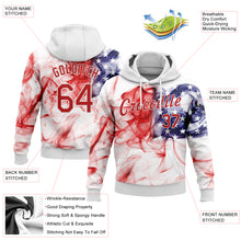 Laden Sie das Bild in den Galerie-Viewer, Custom Stitched White Red-Royal 3D American Flag Fashion Sports Pullover Sweatshirt Hoodie