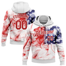 Laden Sie das Bild in den Galerie-Viewer, Custom Stitched White Red-Royal 3D American Flag Fashion Sports Pullover Sweatshirt Hoodie
