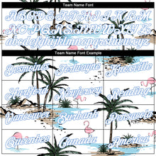 Загрузить изображение в средство просмотра галереи, Custom Stitched White White-Light Blue 3D Pattern Design Hawaii Palm Trees Sports Pullover Sweatshirt Hoodie