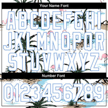 Загрузить изображение в средство просмотра галереи, Custom Stitched White White-Light Blue 3D Pattern Design Hawaii Palm Trees Sports Pullover Sweatshirt Hoodie