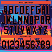 Загрузить изображение в средство просмотра галереи, Custom Stitched Royal Black-Orange 3D Pattern Design Palm Trees Sports Pullover Sweatshirt Hoodie