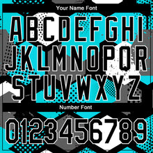 Загрузить изображение в средство просмотра галереи, Custom Stitched Aqua Black-White 3D Pattern Design Sports Pullover Sweatshirt Hoodie