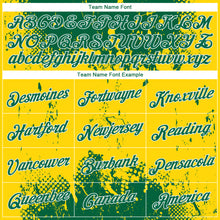 Load image into Gallery viewer, Custom Stitched Gold Kelly Green-White 3D Pattern Design Sports Pullover Sweatshirt Hoodie