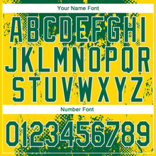 Load image into Gallery viewer, Custom Stitched Gold Kelly Green-White 3D Pattern Design Sports Pullover Sweatshirt Hoodie