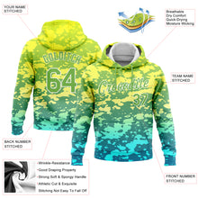Load image into Gallery viewer, Custom Stitched Gold Neon Green-White 3D Pattern Design Gradient Abstract Sports Pullover Sweatshirt Hoodie