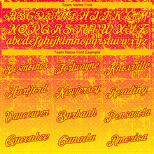 Загрузить изображение в средство просмотра галереи, Custom Stitched Red Gold 3D Pattern Design Gradient Abstract Grid Line Sports Pullover Sweatshirt Hoodie