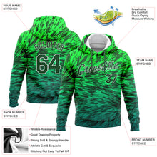 Laden Sie das Bild in den Galerie-Viewer, Custom Stitched Kelly Green Green-White 3D Pattern Design Gradient Abstract Sports Pullover Sweatshirt Hoodie