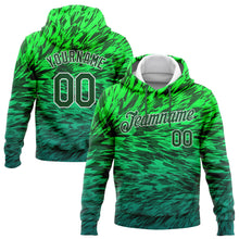Laden Sie das Bild in den Galerie-Viewer, Custom Stitched Kelly Green Green-White 3D Pattern Design Gradient Abstract Sports Pullover Sweatshirt Hoodie