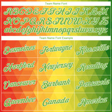 Load image into Gallery viewer, Custom Stitched Gold Neon Green Orange-White 3D Pattern Design Abstract Reggae Geometric Sports Pullover Sweatshirt Hoodie