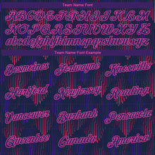 Загрузить изображение в средство просмотра галереи, Custom Stitched Navy Purple-Pink 3D Pattern Design Sports Pullover Sweatshirt Hoodie