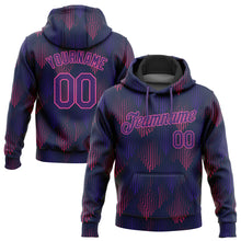 Загрузить изображение в средство просмотра галереи, Custom Stitched Navy Purple-Pink 3D Pattern Design Sports Pullover Sweatshirt Hoodie