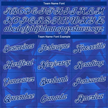 Загрузить изображение в средство просмотра галереи, Custom Stitched Royal Roayl Navy-White 3D Pattern Design Sports Pullover Sweatshirt Hoodie