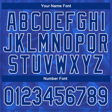 Загрузить изображение в средство просмотра галереи, Custom Stitched Royal Roayl Navy-White 3D Pattern Design Sports Pullover Sweatshirt Hoodie