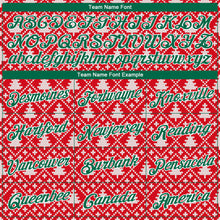 Загрузить изображение в средство просмотра галереи, Custom Stitched Red Kelly Green-White 3D Christmas Trees Sports Pullover Sweatshirt Hoodie