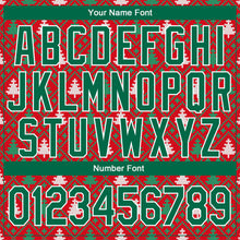 Загрузить изображение в средство просмотра галереи, Custom Stitched Red Kelly Green-White 3D Christmas Trees Sports Pullover Sweatshirt Hoodie