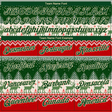 Загрузить изображение в средство просмотра галереи, Custom Stitched Red Green-Cream 3D Christmas Reindeers Sports Pullover Sweatshirt Hoodie