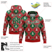Загрузить изображение в средство просмотра галереи, Custom Stitched Red Green-White 3D Christmas Trees Sports Pullover Sweatshirt Hoodie