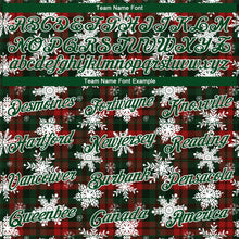 Загрузить изображение в средство просмотра галереи, Custom Stitched Red Green-White 3D Christmas Plaid And Snow Sports Pullover Sweatshirt Hoodie