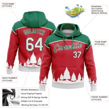Загрузить изображение в средство просмотра галереи, Custom Stitched Red White-Kelly Green 3D Christmas Trees Sports Pullover Sweatshirt Hoodie