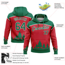 Загрузить изображение в средство просмотра галереи, Custom Stitched Red Kelly Green-White 3D Christmas Trees Sports Pullover Sweatshirt Hoodie