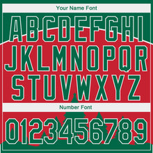 Загрузить изображение в средство просмотра галереи, Custom Stitched Red Kelly Green-White 3D Christmas Trees Sports Pullover Sweatshirt Hoodie
