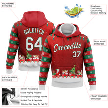 Загрузить изображение в средство просмотра галереи, Custom Stitched Red White-Kelly Green 3D Christmas Sports Pullover Sweatshirt Hoodie