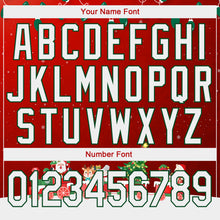 Загрузить изображение в средство просмотра галереи, Custom Stitched Red White-Kelly Green 3D Christmas Sports Pullover Sweatshirt Hoodie