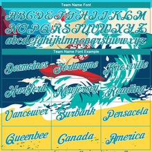 Charger l'image dans la galerie, Custom Stitched Navy Aqua-Gold 3D Tropical Christmas Seaside Holiday Surfing Santa Sports Pullover Sweatshirt Hoodie