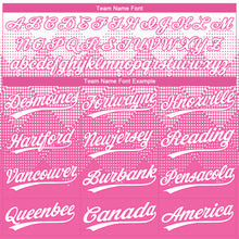 Load image into Gallery viewer, Custom Pink White 3D Pattern Design Authentic Baseball Jersey