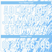 Загрузить изображение в средство просмотра галереи, Custom White Light Blue 3D Pattern Design Authentic Baseball Jersey