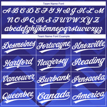 Charger l'image dans la galerie, Custom Royal White-Navy 3D Pattern Design Authentic Baseball Jersey