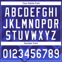 Charger l'image dans la galerie, Custom Royal White-Navy 3D Pattern Design Authentic Baseball Jersey