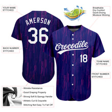Загрузить изображение в средство просмотра галереи, Custom Purple White 3D Pattern Design Authentic Baseball Jersey