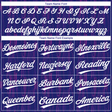 Загрузить изображение в средство просмотра галереи, Custom Purple White 3D Pattern Design Authentic Baseball Jersey