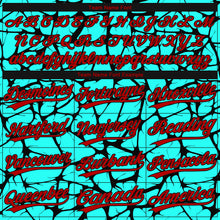 Загрузить изображение в средство просмотра галереи, Custom Teal Red-Black 3D Pattern Design Authentic Baseball Jersey