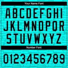 Laden Sie das Bild in den Galerie-Viewer, Custom Teal Black 3D Pattern Design Authentic Baseball Jersey