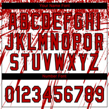 Laden Sie das Bild in den Galerie-Viewer, Custom White Red-Black 3D Pattern Design Authentic Baseball Jersey