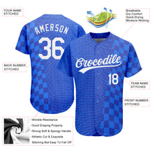 Laden Sie das Bild in den Galerie-Viewer, Custom Royal White-Black 3D Pattern Design Authentic Baseball Jersey