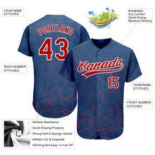Load image into Gallery viewer, Custom Royal Red-White 3D Pattern Design Authentic Baseball Jersey