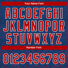 Load image into Gallery viewer, Custom Royal Red-White 3D Pattern Design Authentic Baseball Jersey