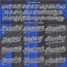 Load image into Gallery viewer, Custom Royal Black-White 3D Pattern Design Authentic Baseball Jersey
