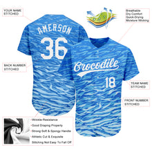 Загрузить изображение в средство просмотра галереи, Custom Royal White 3D Pattern Design Authentic Baseball Jersey