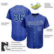Laden Sie das Bild in den Galerie-Viewer, Custom Royal Royal-Navy 3D Pattern Design Authentic Baseball Jersey