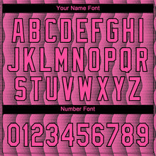 Load image into Gallery viewer, Custom Pink Pink-Black 3D Pattern Design Authentic Baseball Jersey
