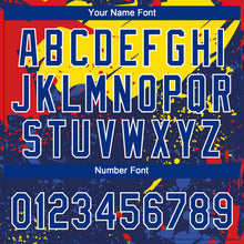 Laden Sie das Bild in den Galerie-Viewer, Custom Figure Royal-Gold 3D Pattern Design Authentic Baseball Jersey