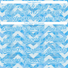 Load image into Gallery viewer, Custom Light Blue Light Blue-White 3D Pattern Design Authentic Baseball Jersey